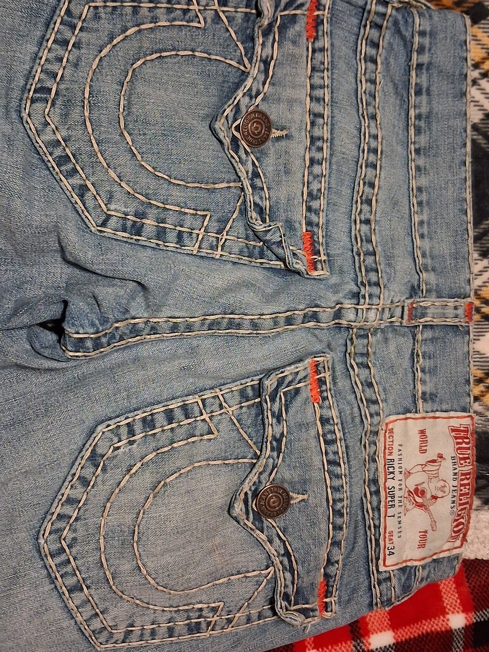 True Religion Women's Light Blue Denim Jeans